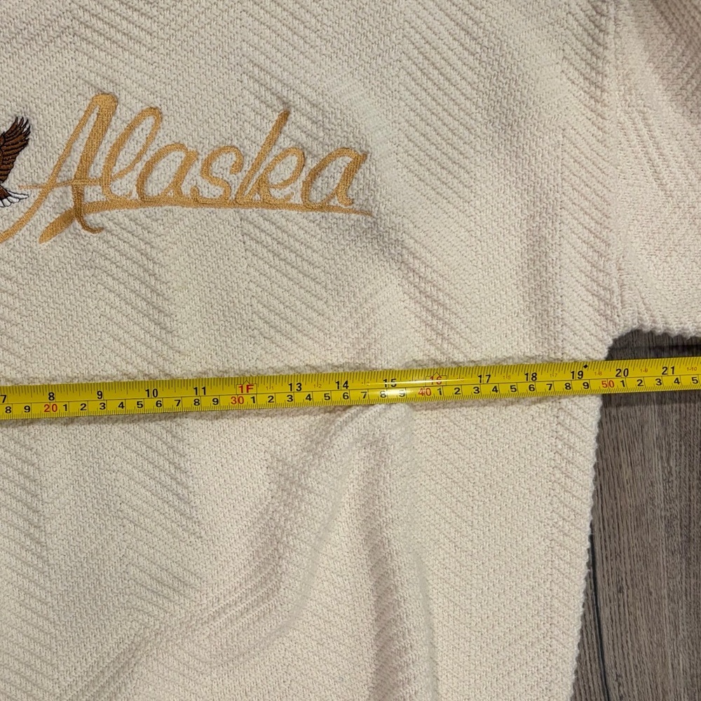 Vintage Andrew Rohan “Alaska” 100% Cotton Crewneck Sweater Made in USA Small USA - Picture 7 of 8